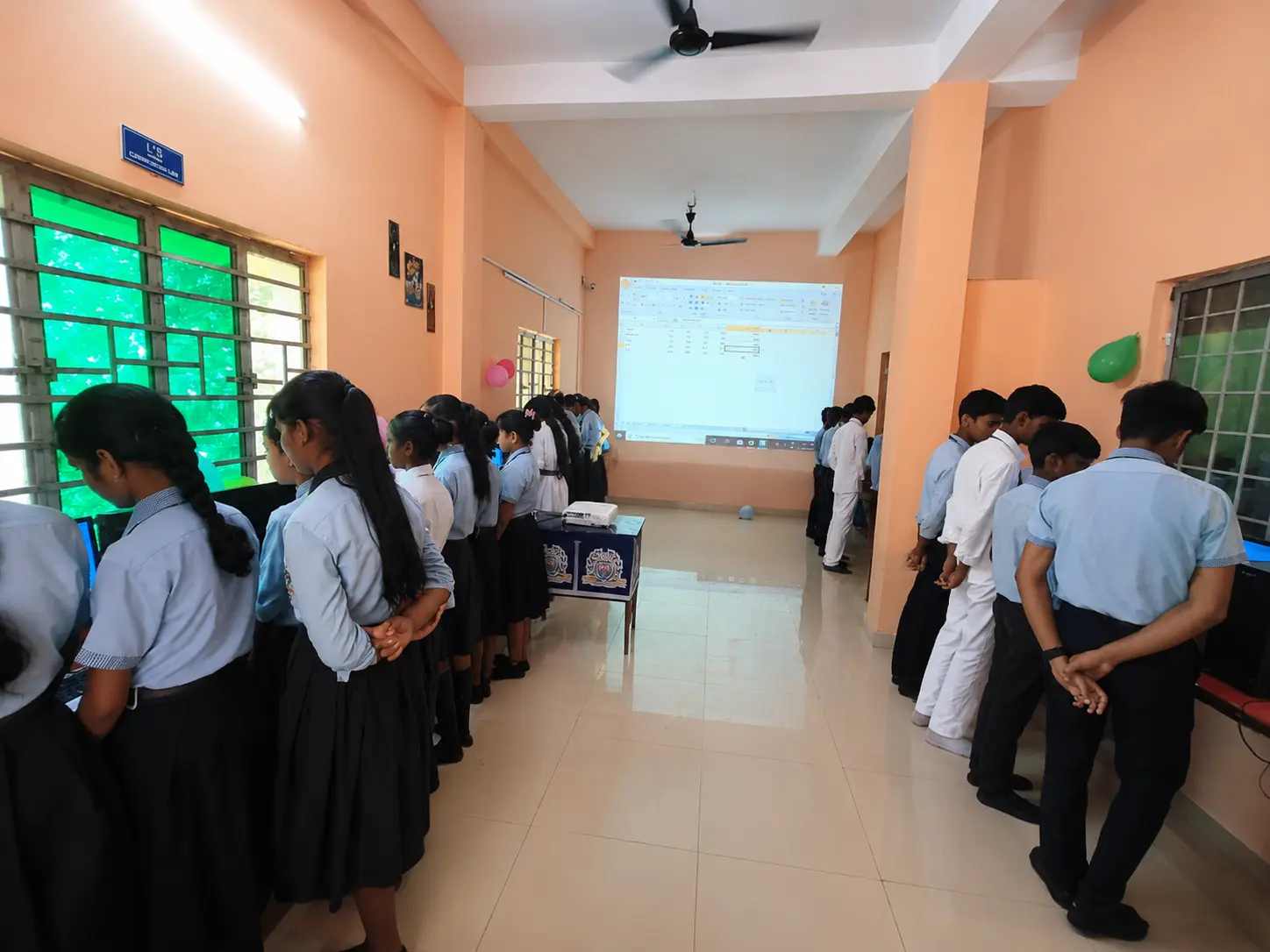 Students in lab activity